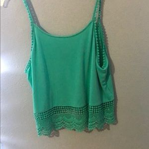 Mint Green Cropped Tank